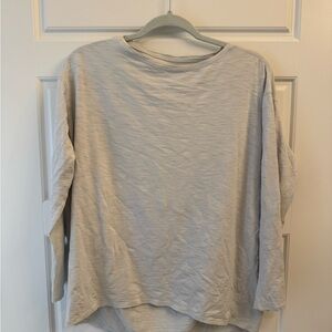 lululemon athletica Light Gray Long Sleeve Top
